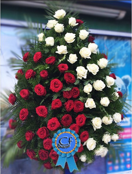 Coroana funerara din Trandafiri